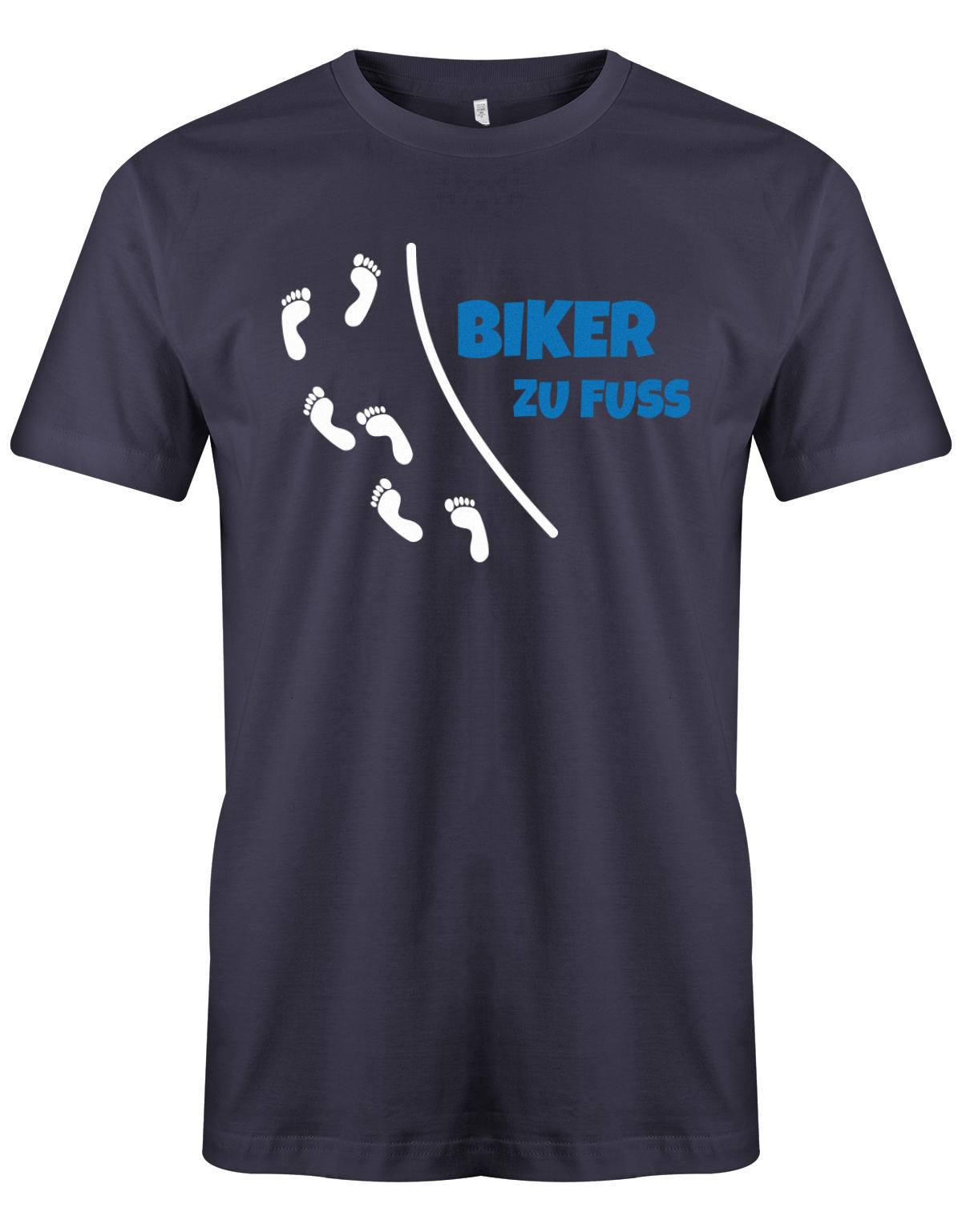 Biker-Zu-Fuss-Herren-Shirt-Navy