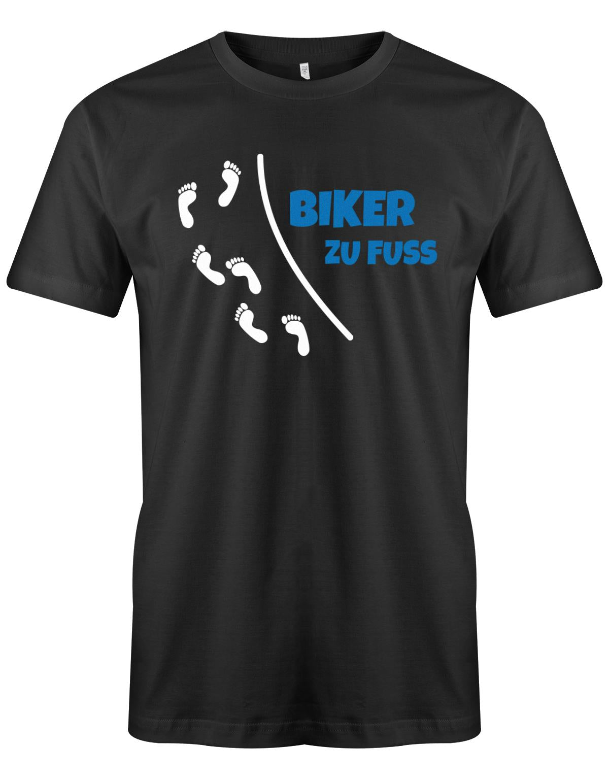 Biker-Zu-Fuss-Herren-Shirt-Schwarz
