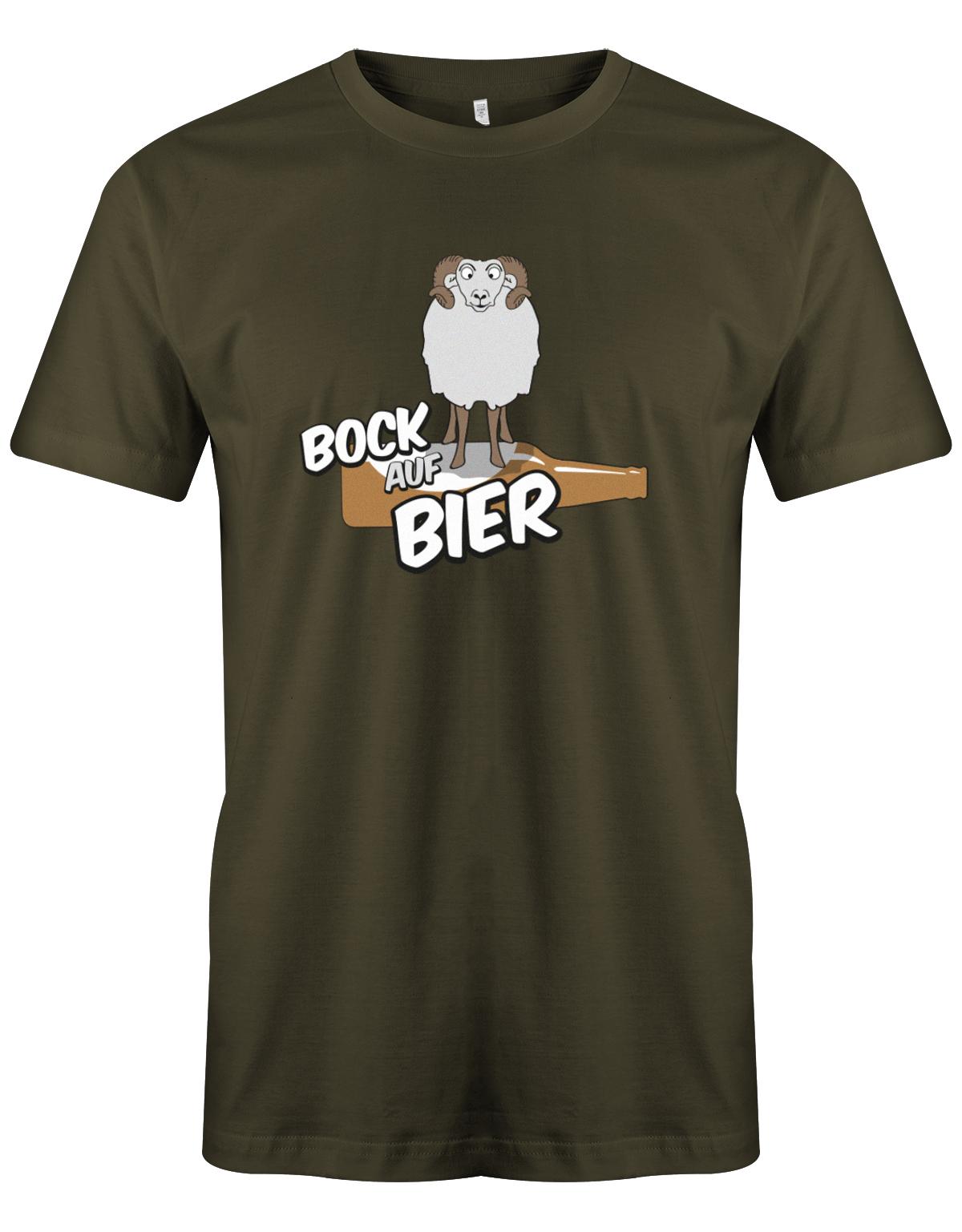 Bock-auf-Bier-Herren-Shirt-Army