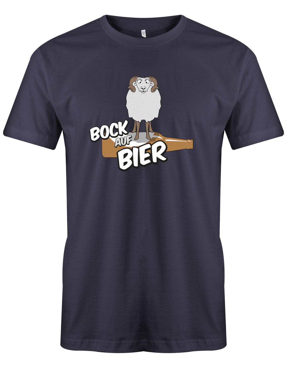 Bock-auf-Bier-Herren-Shirt-Navy