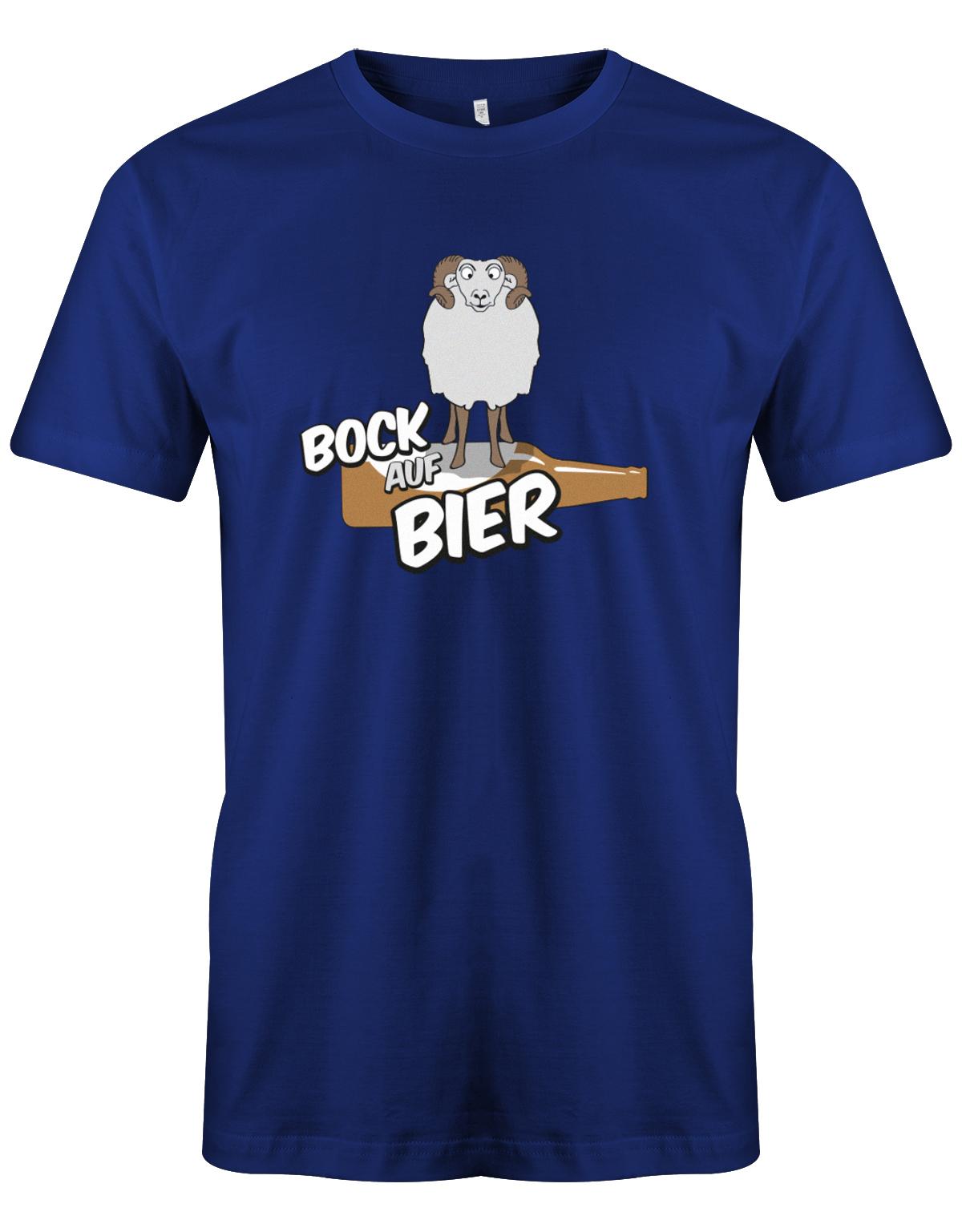Bock-auf-Bier-Herren-Shirt-Royalblau