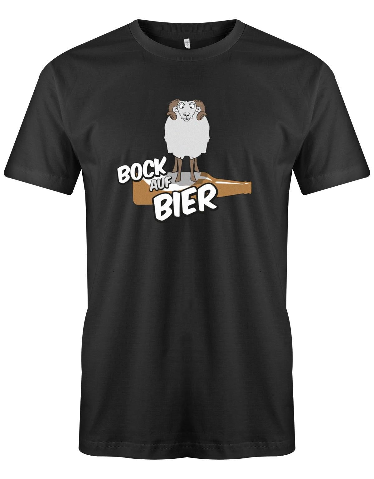 Bock-auf-Bier-Herren-Shirt-Schwarz