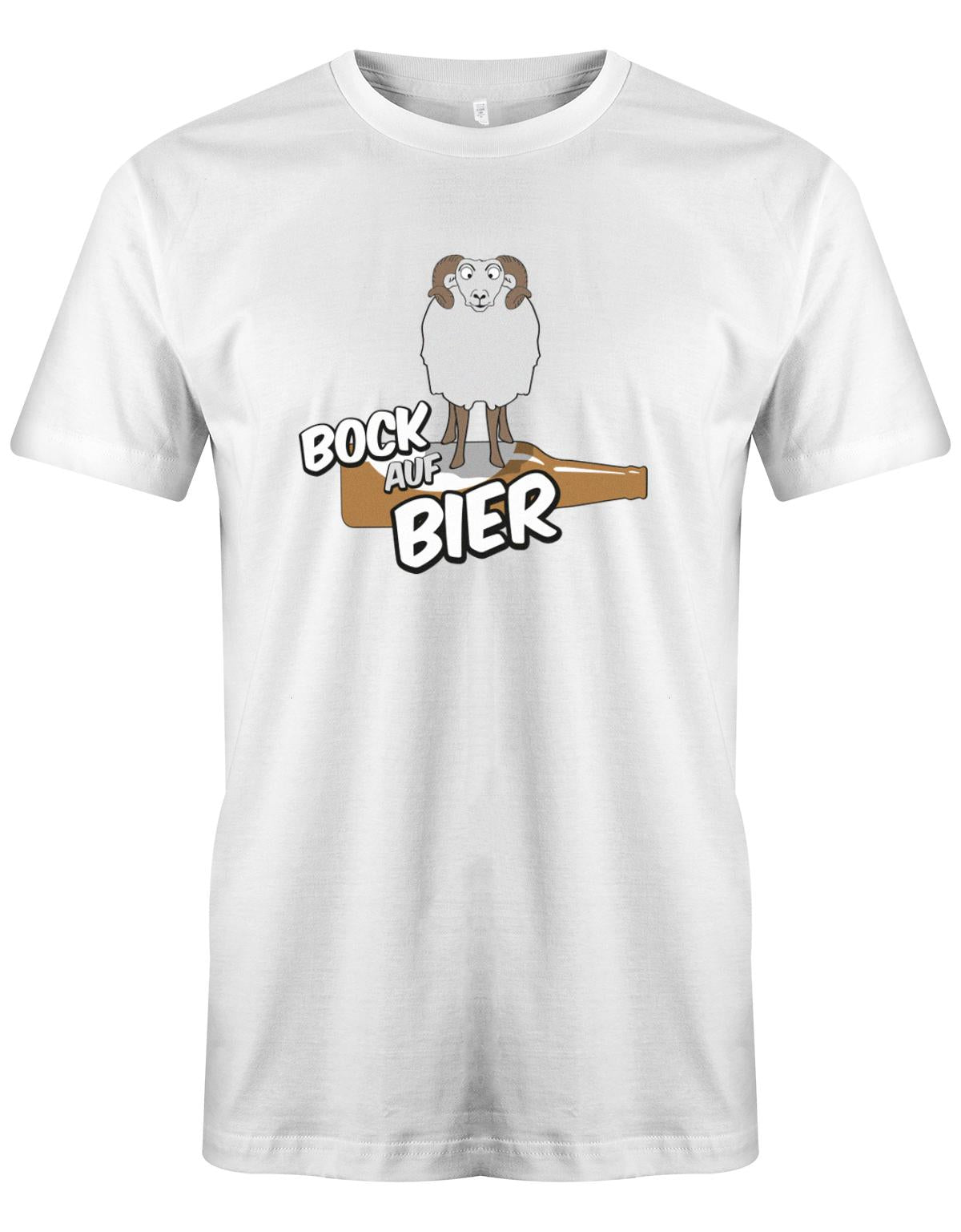 Bock-auf-Bier-Herren-Shirt-Weiss