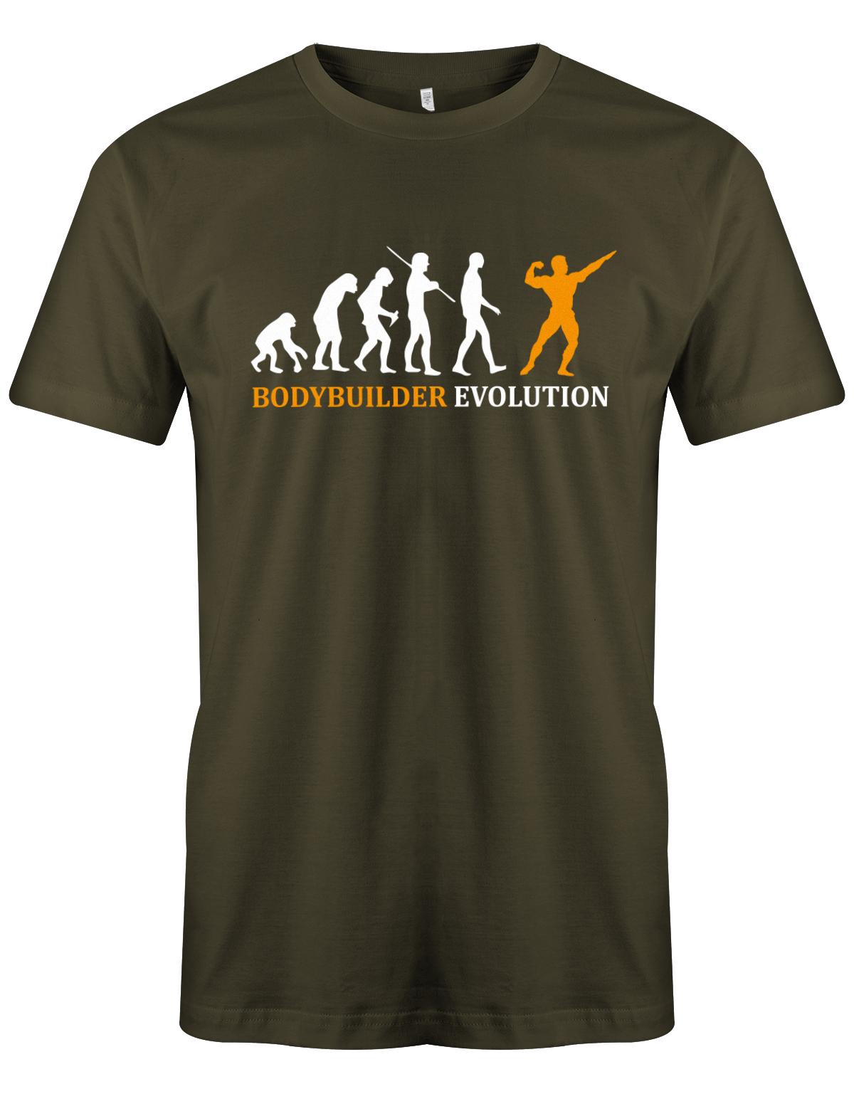 Bodybuilder-Evolution-Herren-Shirt-Army
