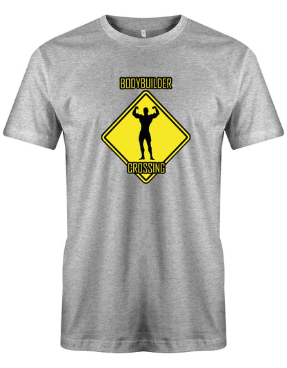 Bodybuilder-crossing-Herren-Shirt-GRau