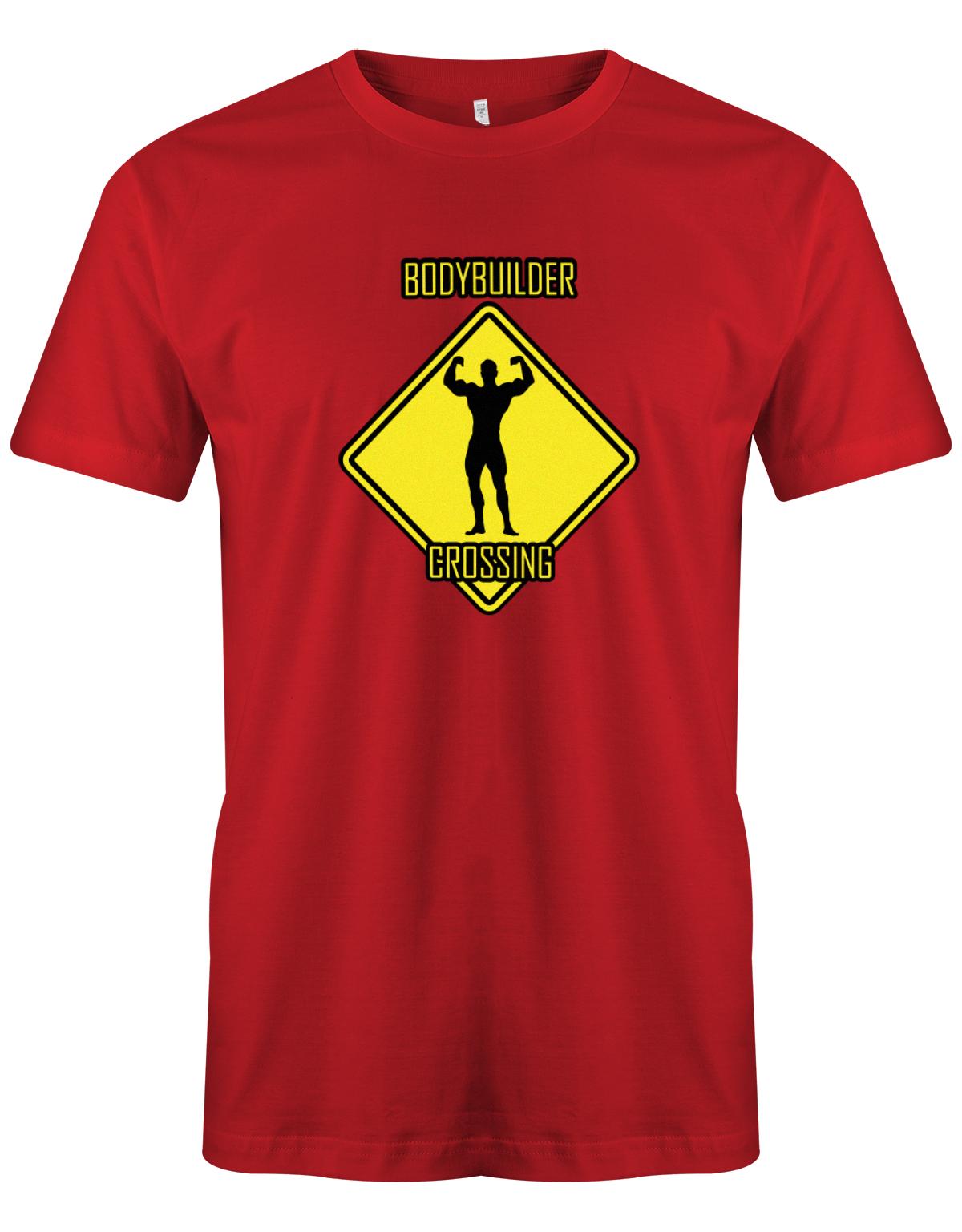 Bodybuilder-crossing-Herren-Shirt-Rot