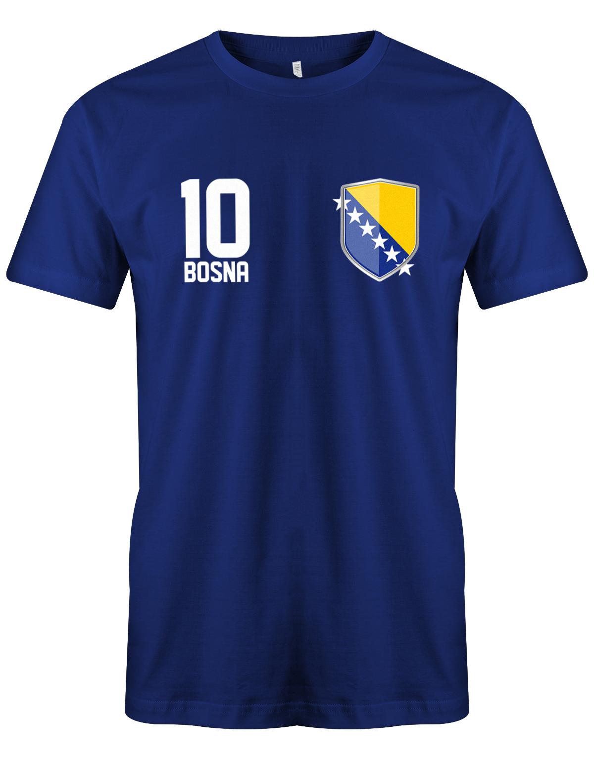 Bosna-Shirt-10-Herren-EM-Wm-Shirt-Royalblau