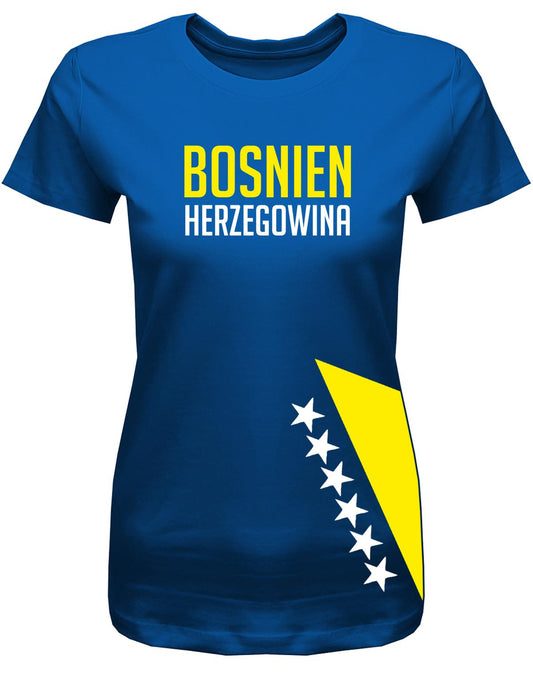 Bosnien-herzegowina-Damen-Shirt-Royalblau