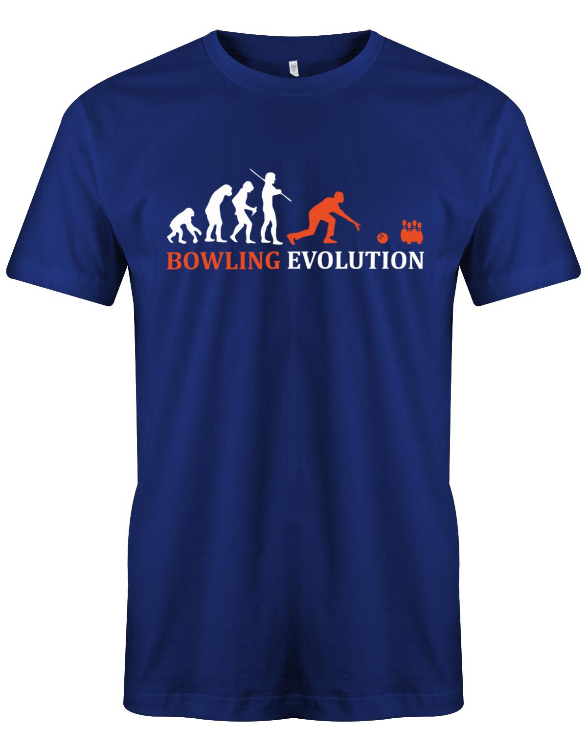 Bowling-Evolution-Bowler-Herren-Shirt-Royalblau