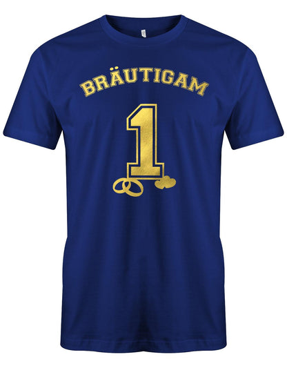 Br-utigam-1-Jga-Shirt-Herren-Royalblau