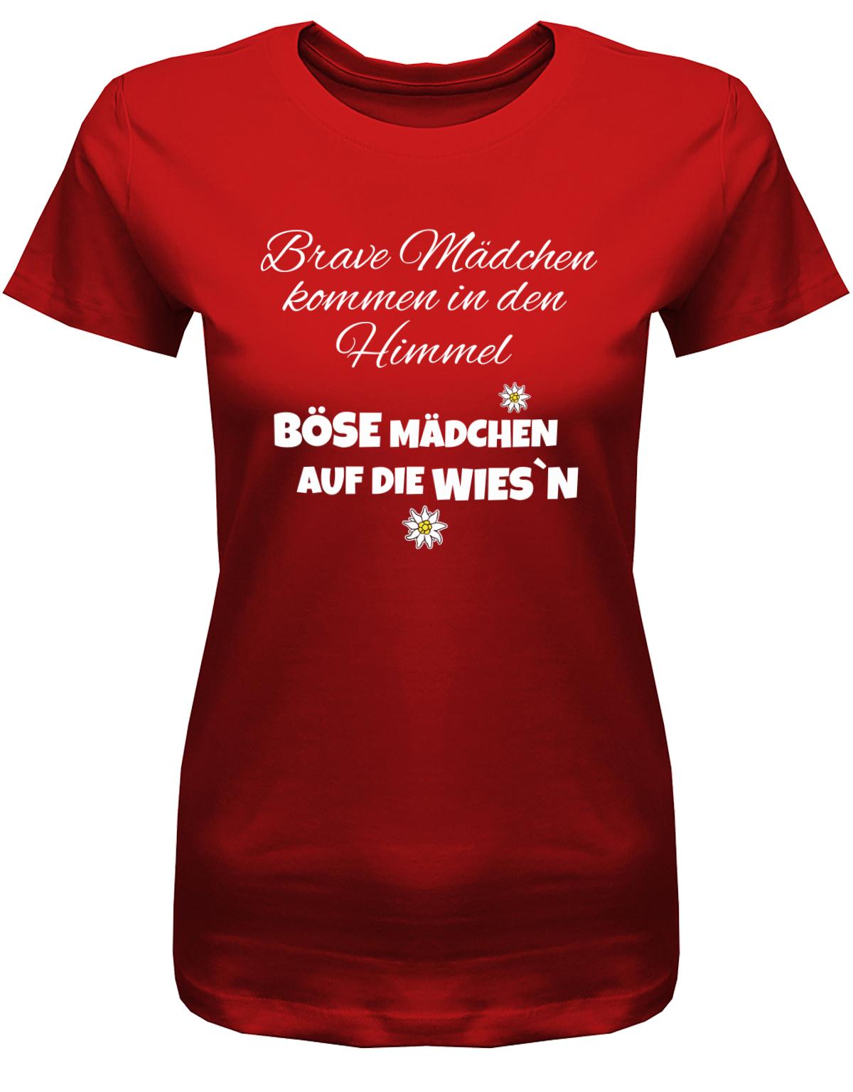 Brave-M-dchen-kommen-in-den-Himmel-Oktoberfest-Shirt-Damen-Rot