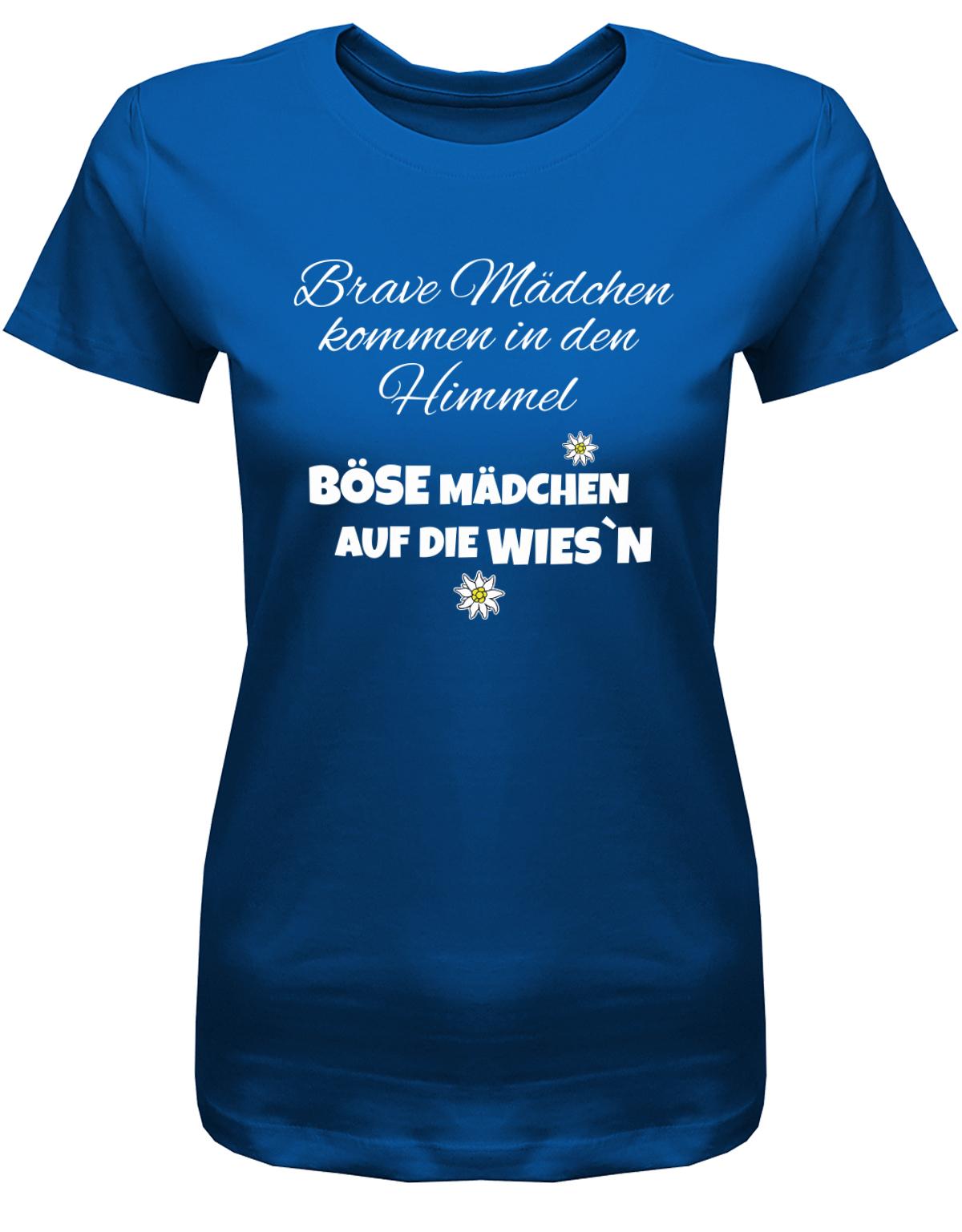 Brave-M-dchen-kommen-in-den-Himmel-Oktoberfest-Shirt-Damen-Royalblau