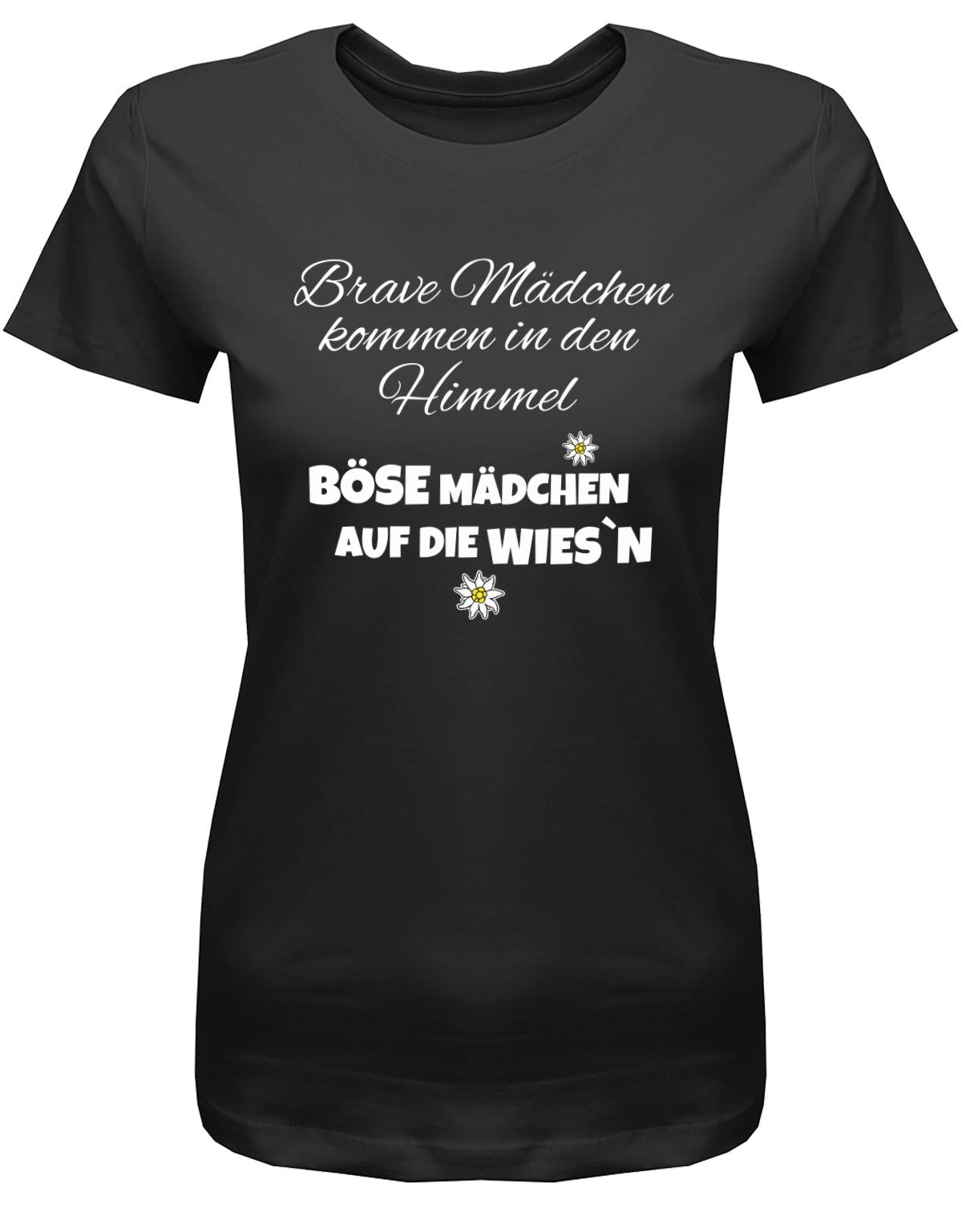 Brave-M-dchen-kommen-in-den-Himmel-Oktoberfest-Shirt-Damen-SChwarz
