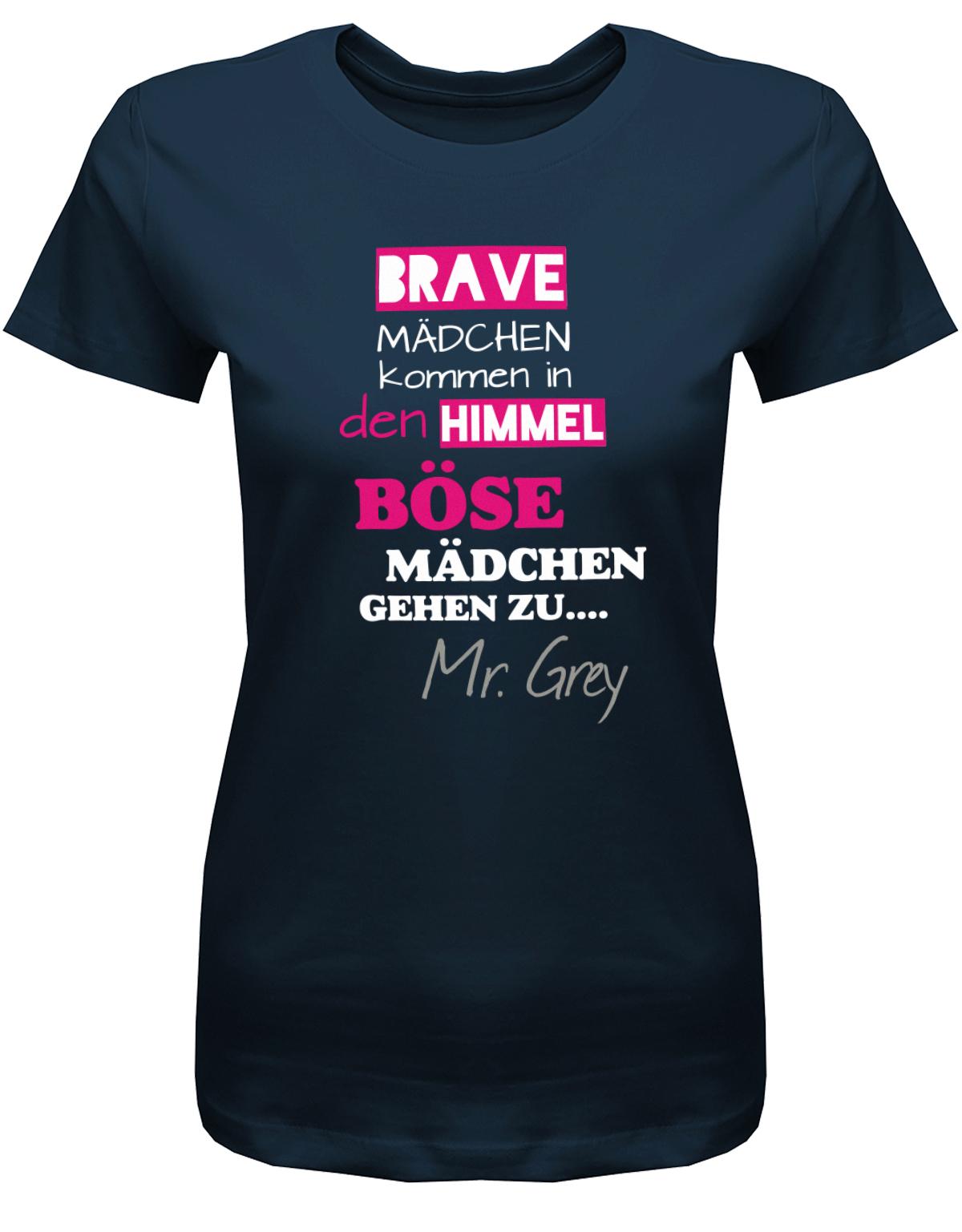 Brave-mm-dchen-kommen-in-den-Himmel-Damen-Shirt-Navy