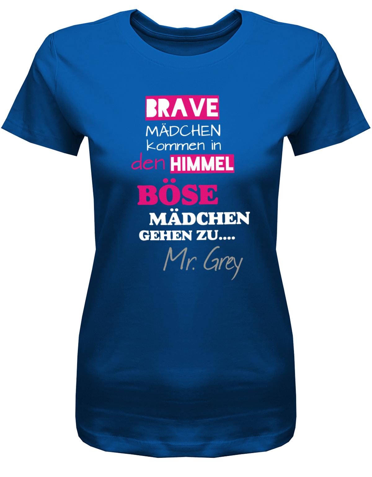 Brave-mm-dchen-kommen-in-den-Himmel-Damen-Shirt-Royalblau