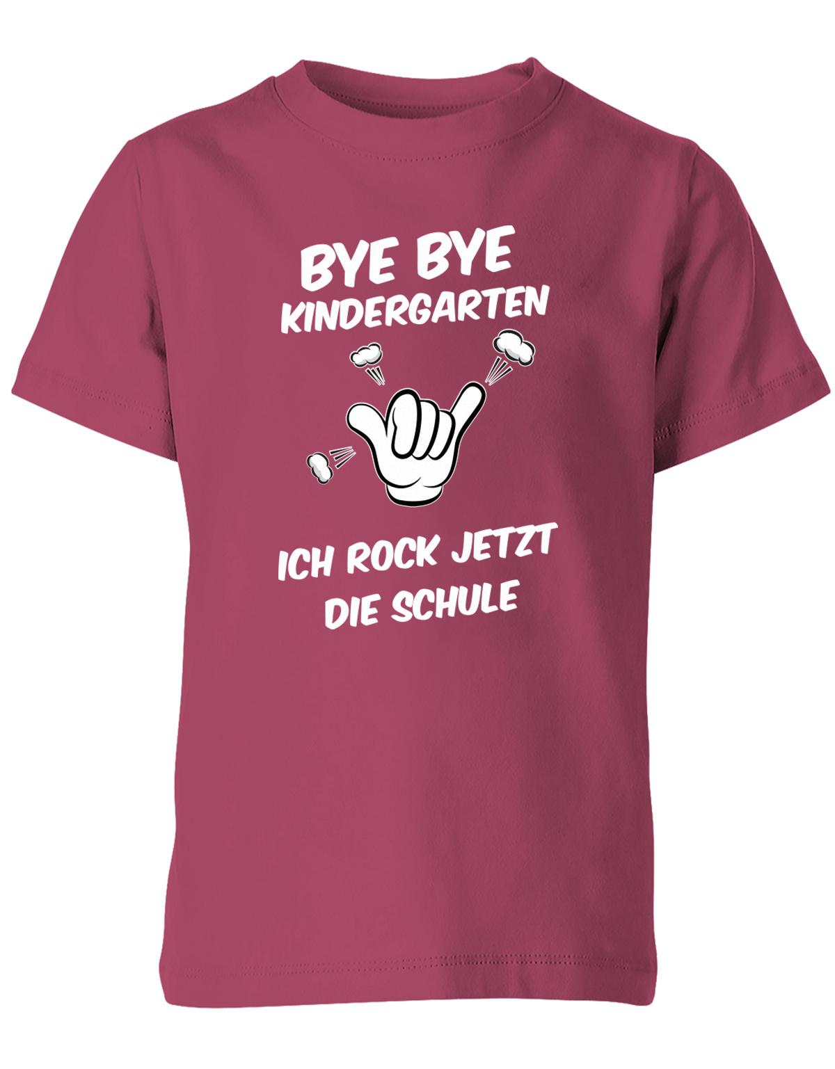 Bye bye Kindergarten ich rock jetzt die Schule - Einschulung - Kinder T-Shirt Sorbet