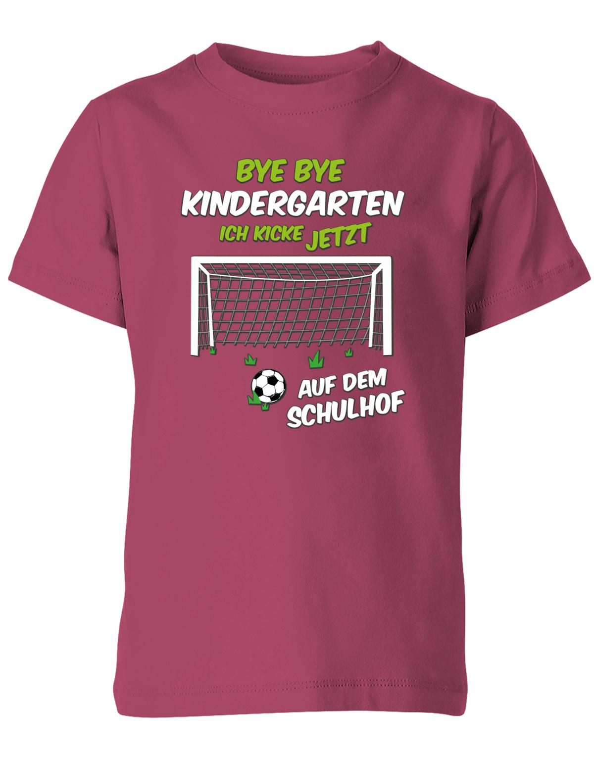 Bye Bye Kindergarten ich kicke jetzt auf dem Schulhof Kita Abgänger 2023 Shirt Sorbet