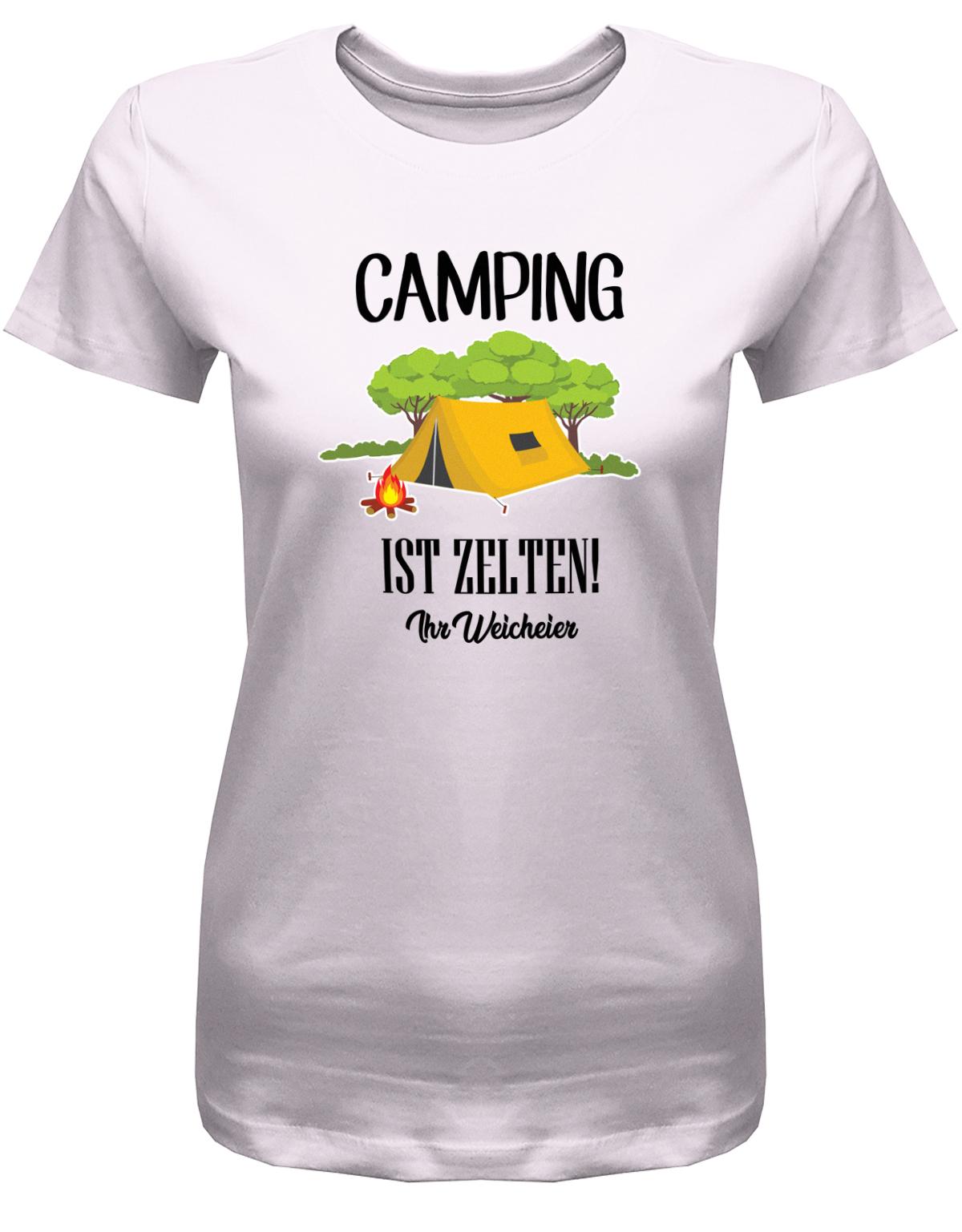 Camping-ist-Zelten-Ihr-Weicheier-Damen-Shirt-rosa