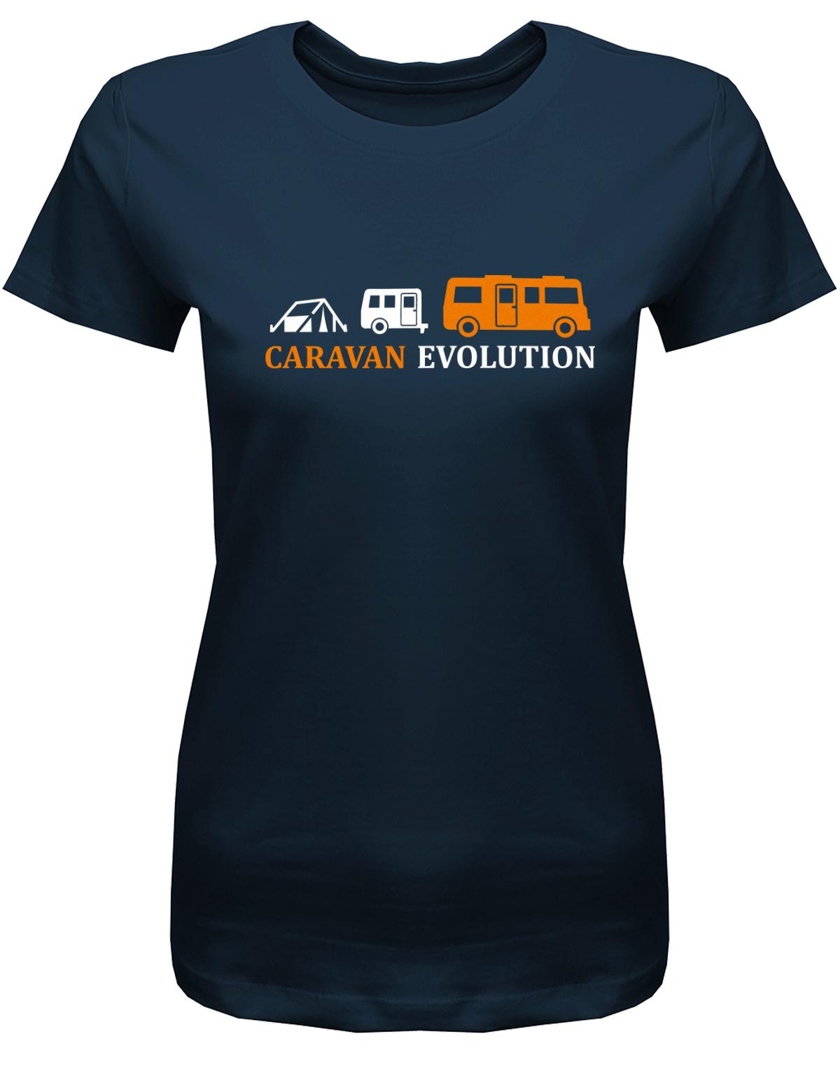 Caravan-Evolution-Damen-Shirt-Navy