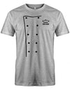 5 Sterne Chefkoch Jacke Design mit Name - grillen - kochen - Herren T-Shirt Grau
