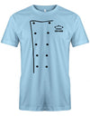 5 Sterne Chefkoch Jacke Design mit Name - grillen - kochen - Herren T-Shirt Hellblau