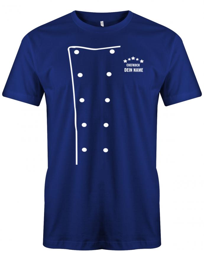 5 Sterne Chefkoch Jacke Design mit Name - grillen - kochen - Herren T-Shirt Royalblau
