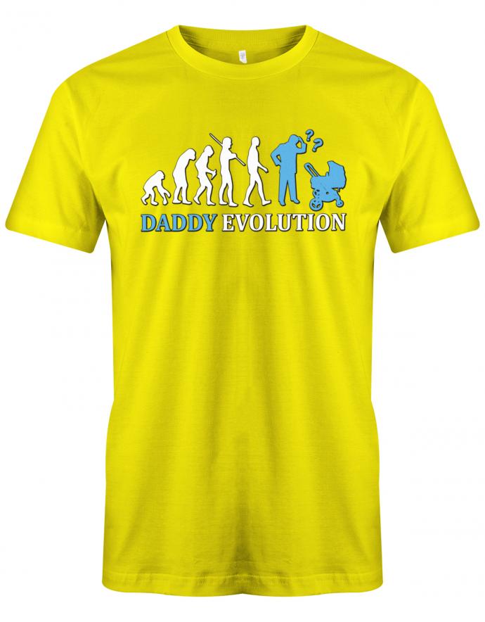 Daddy-Evolution-Papa-Herren-Shirt-Gelb