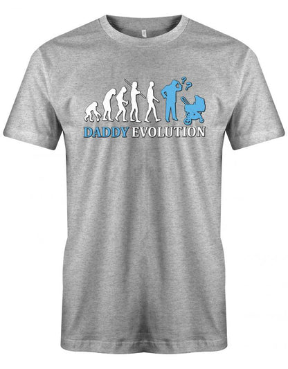 Daddy-Evolution-Papa-Herren-Shirt-Grau