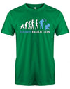 Daddy-Evolution-Papa-Herren-Shirt-Gruen