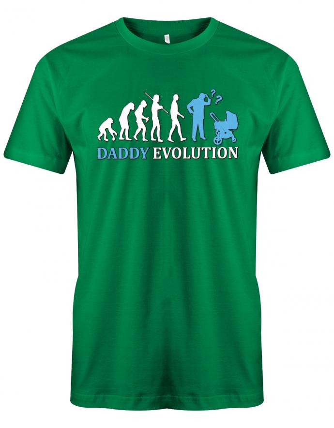Daddy-Evolution-Papa-Herren-Shirt-Gruen