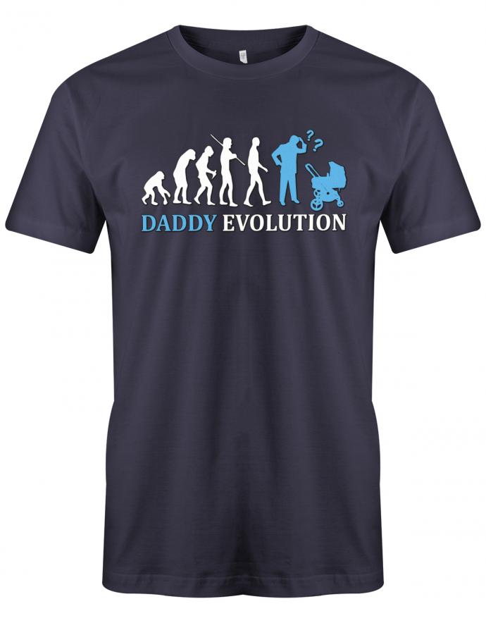 Daddy-Evolution-Papa-Herren-Shirt-Navy
