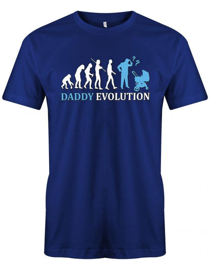 Daddy-Evolution-Papa-Herren-Shirt-Royalblau