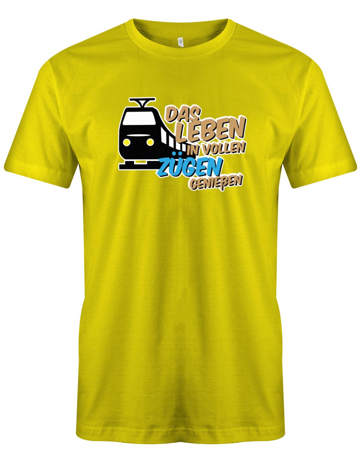 Das-Leben-in-vollen-Z-gen-geniessen-Herren-Shirt-Gelb