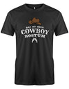 Das-ist-mein-Cowboy-Kost-m-revolver-Hut-Fasching-Karneval-Verkleidung-Shirt-SChwarz