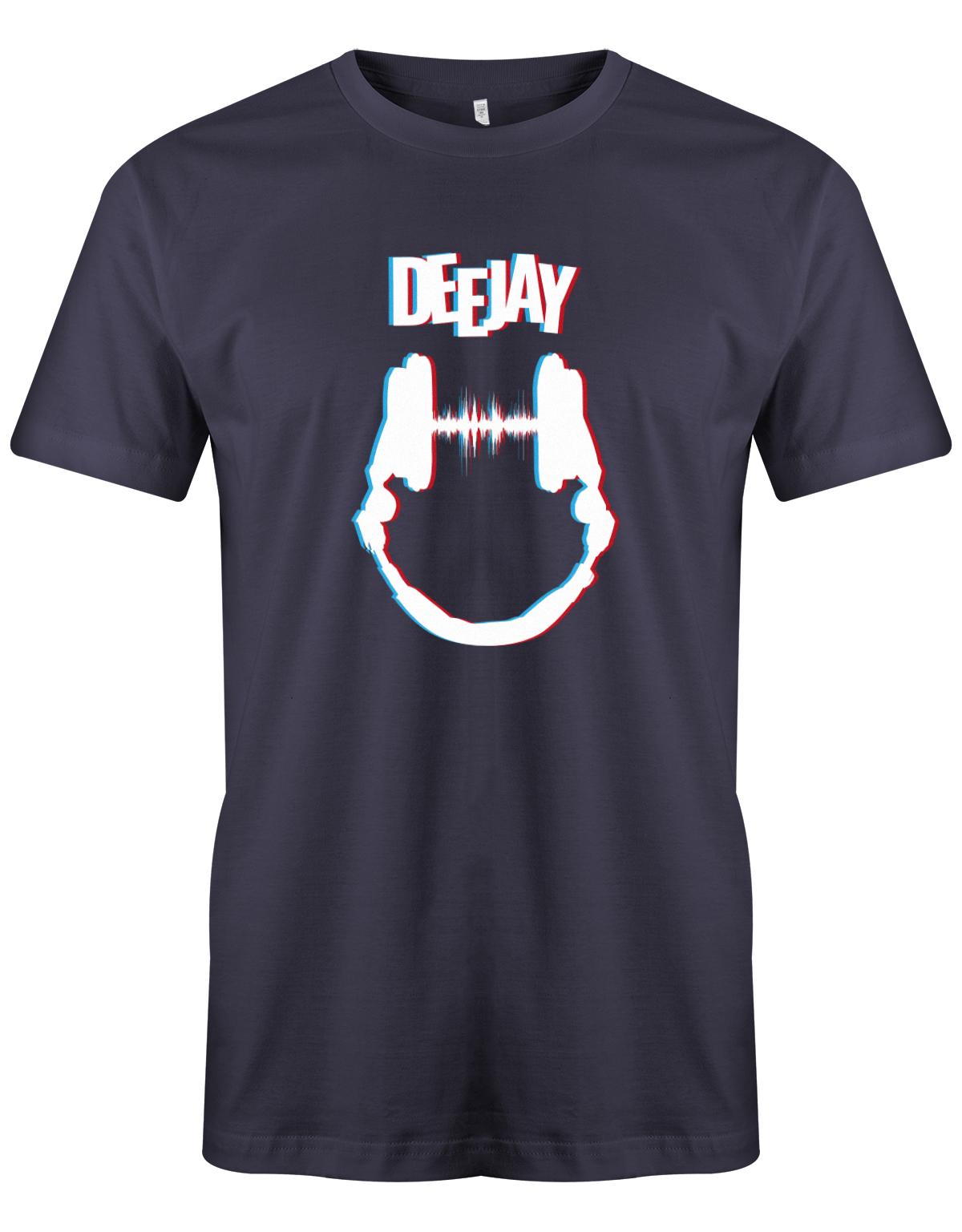 DeeJAY-Kopfh-rer-DJ-Herren-Grau-Shirt-Navy