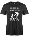 Der-erste-Held-meiner-Tochter-Papa-Herren-papa-Shirt-SChwarz