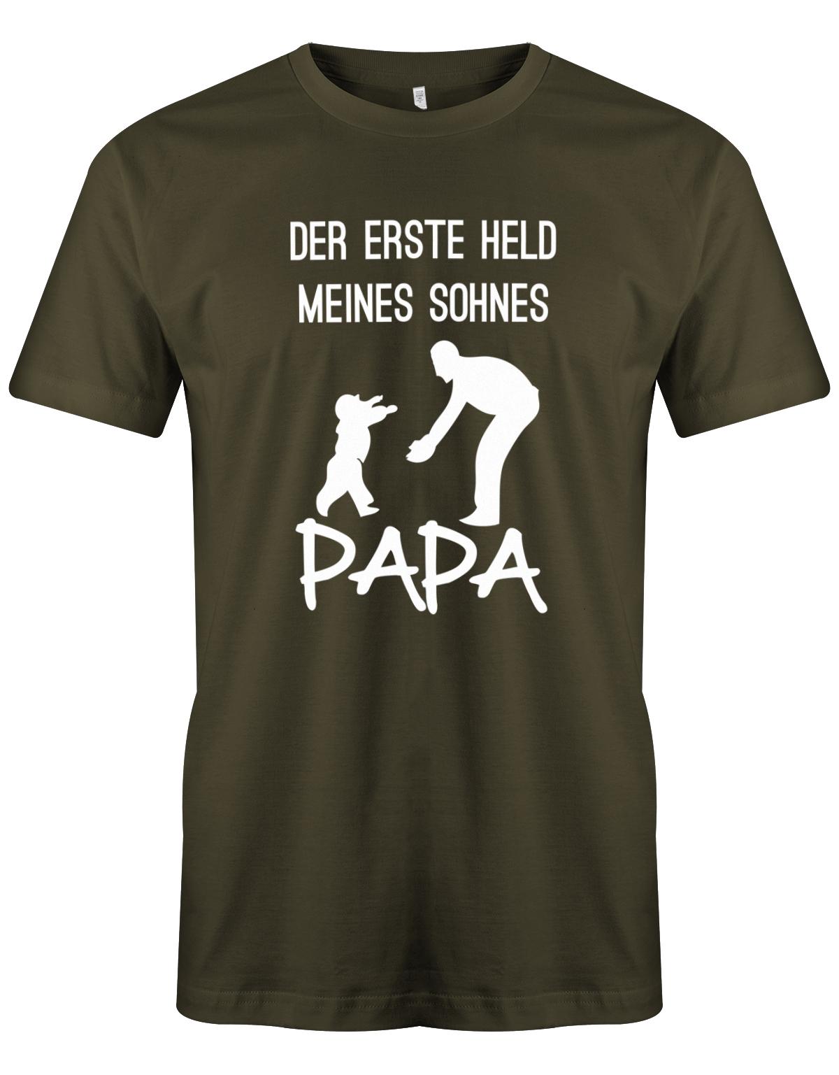 Der-erste-Held-meines-Sohnes-Papa-Herren-papa-Shirt-Army