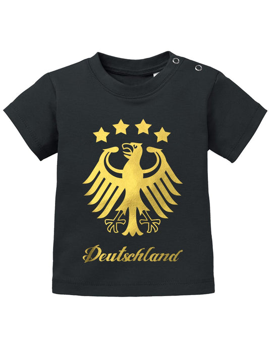 Deutschland Adler 4 Sterne WM - Gold - Fan - Baby T-Shirt