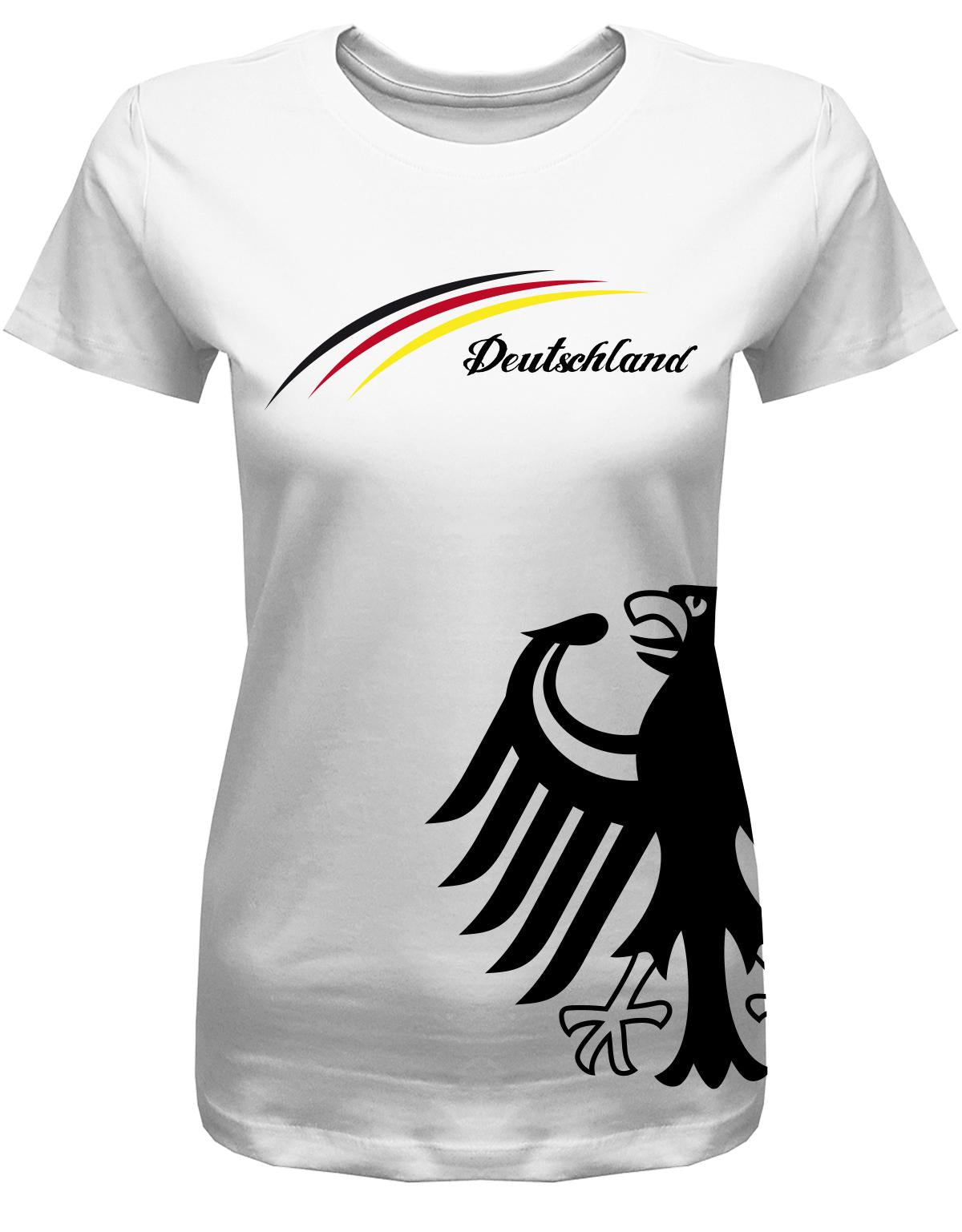 Deutschland-Adler-Damen-Shirt-Weiss