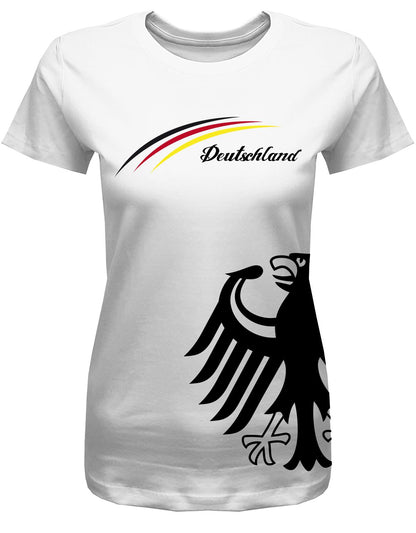 Deutschland-Adler-Damen-Shirt-Weiss