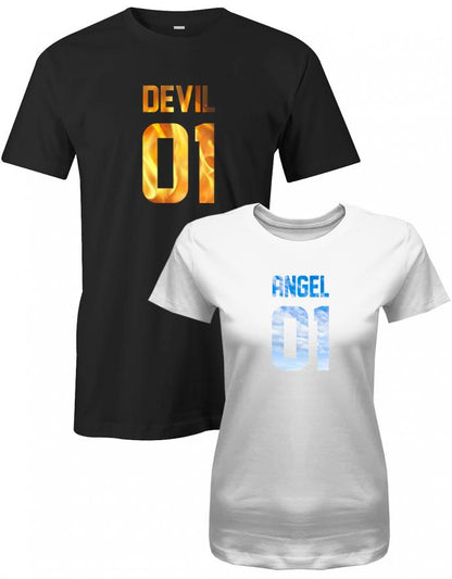 Devil-Angel-Couple-Partner-T-Shirt-Set-Vorne