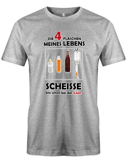 Die-4-Flaschen-meines-Lebens-Herren-Shirt-Grau