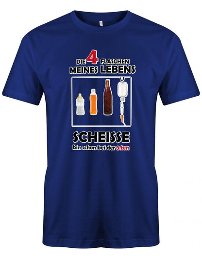 Die-4-Flaschen-meines-Lebens-Herren-Shirt-Royalblau