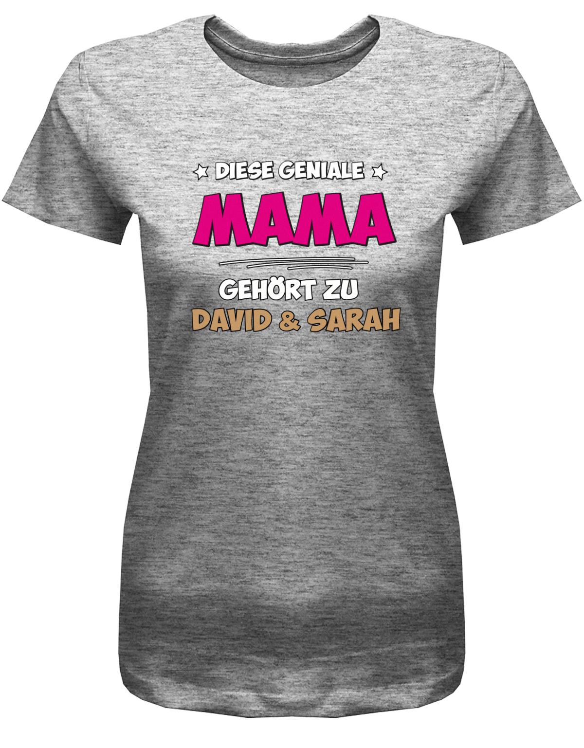 Diese-geniale-Mama-geh-rt-zu-Wunschnamen-Damen-Mama-Shirt-Grau