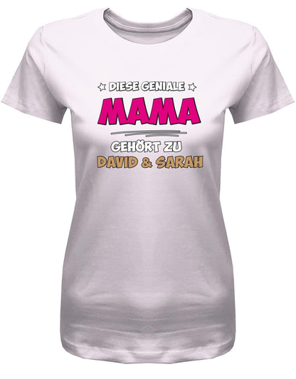 Diese-geniale-Mama-geh-rt-zu-Wunschnamen-Damen-Mama-Shirt-Rosa