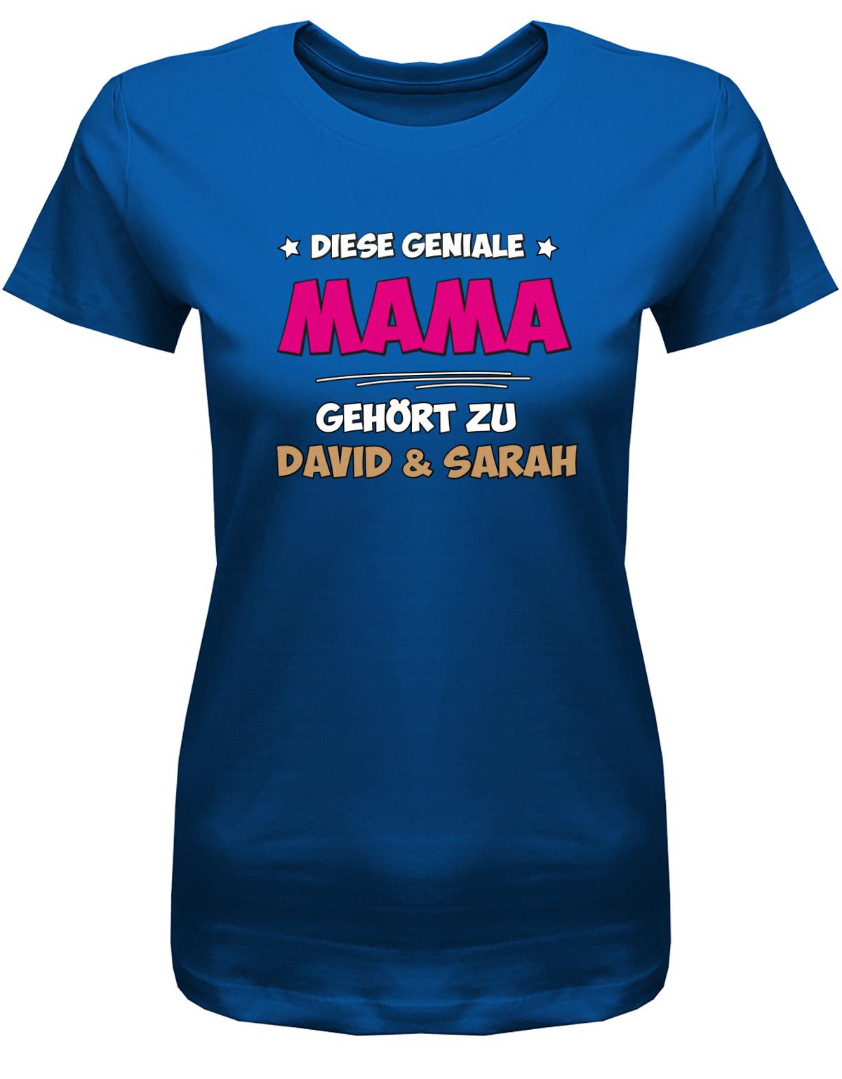 Diese-geniale-Mama-geh-rt-zu-Wunschnamen-Damen-Mama-Shirt-Royalblau