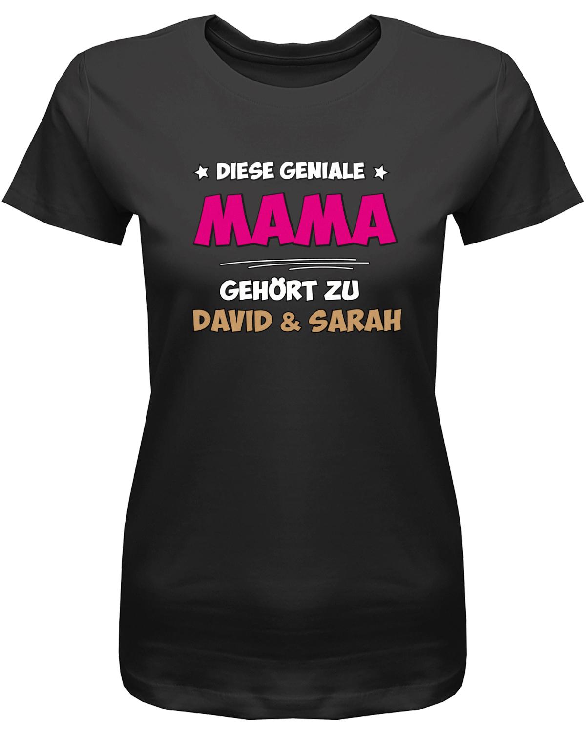 Diese-geniale-Mama-geh-rt-zu-Wunschnamen-Damen-Mama-Shirt-SChwarz