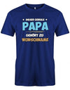 Dieser geniale Papa gehört zu Wunschname - Personalisierbar mit deinem Wunschnamen - Papa Shirt Herren myShirtStore Royalblau