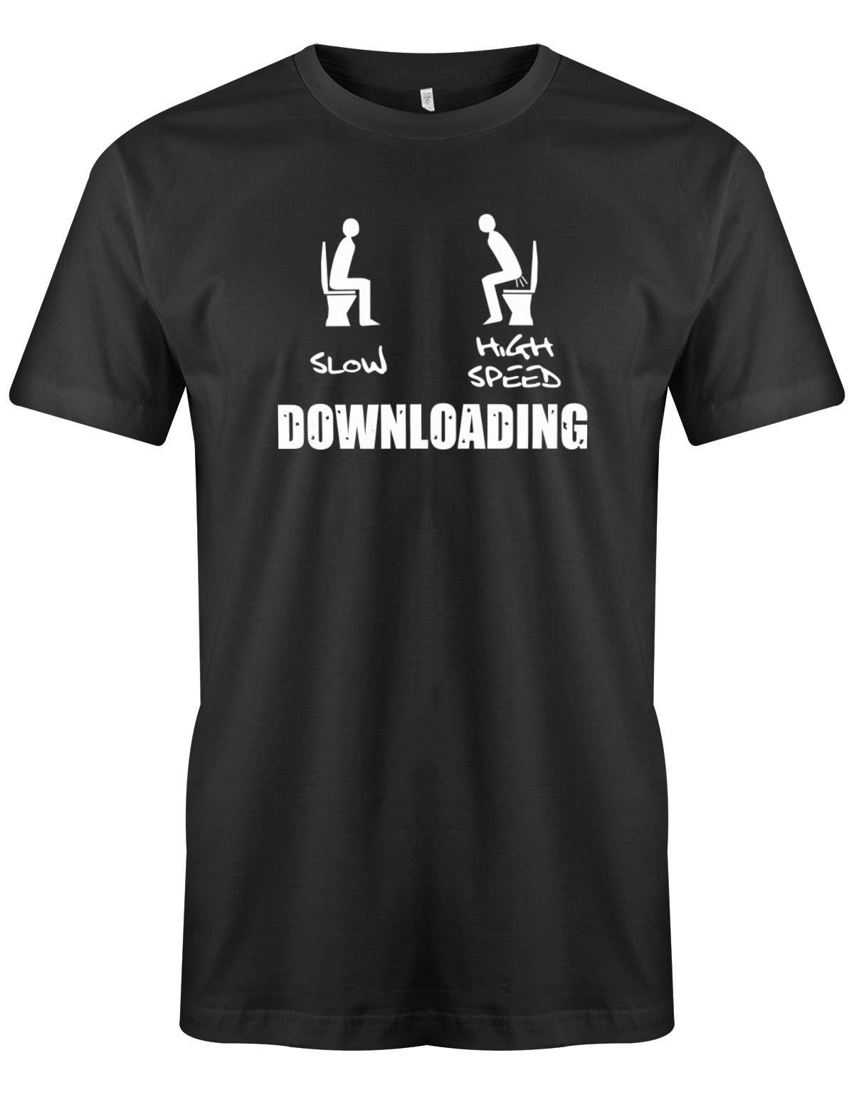Downloading-Slow-Highspeed-Gamer-Shirt-Schwarz