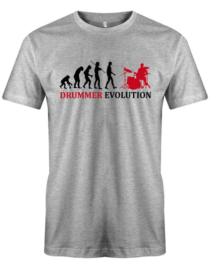 Drummer-Evolution-Herren-Shirt-Grau